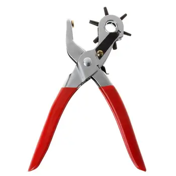 

Leather Belt Hole Punch Drill Plier Eyelet Spin Sewing Machine Leathercraft Bag Tool Strap Puncher For Home Use