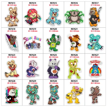 

Cartoon Halloween Joker Ghost 30pcs/lot Acrylic ResinsPattern Planar Resin Printed for DIY Decoration Accessories