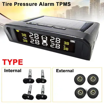 

Solar TPMS Car Tire Pressure Alarm Monitor System 4 Wheel Internal External Tyre Sensor Temperature Alert D02W D02N Pro Visture