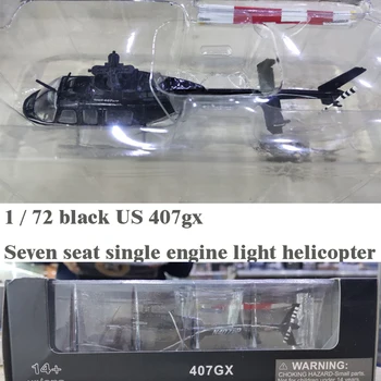 

1 / 72 black US 407gx Seven seat single engine light helicopter Alloy collection model