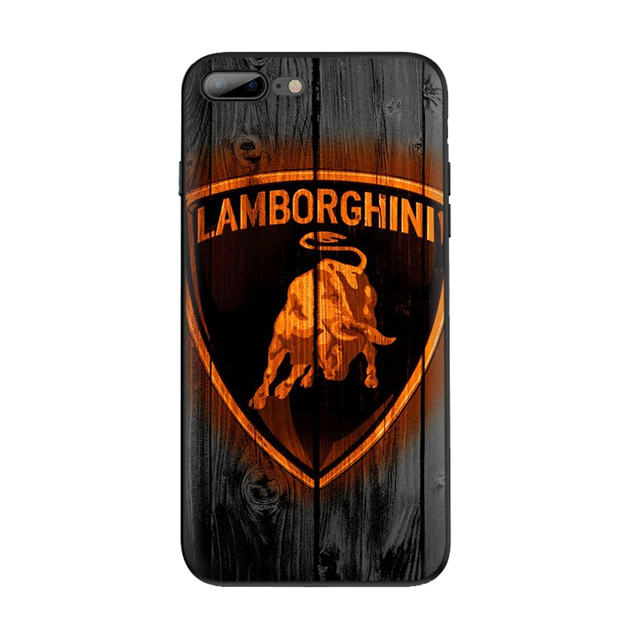 B7 Силиконовый ТПУ чехол Gerleek Lamborghini с логотипом для iPhone 6 6s 7 8 Plus X XS XR Max 5 5S SE чехол - Цвет: B7