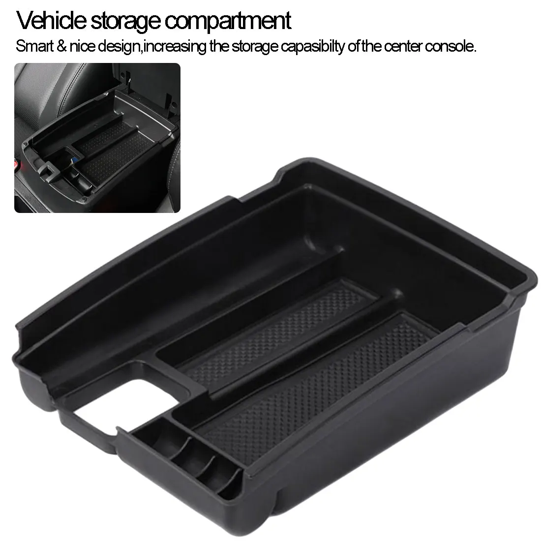 

for Nissan X-Trail 2014 2015 2016 Multifunction Storage Box Black Central Console Phone Tray Accessory For Nissan X-Trail T32 R
