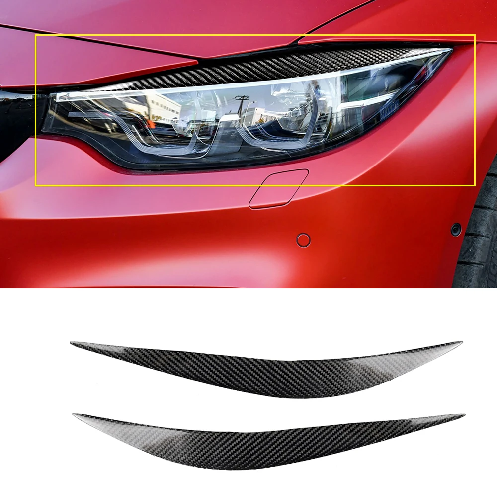 

Headlight Eye Lid Eyebrows Sticker Carbon Fiber For BMW F80 M3 F82 F83 M4 14-18