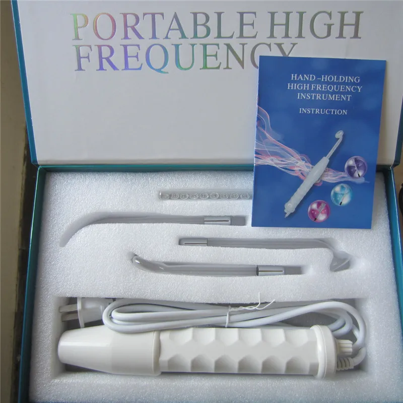 Portable 4 In 1 High Frequency Electrode Wand Electrotherapy Glass Tube