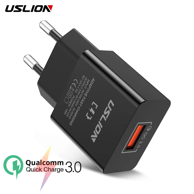 USB-зарядное устройство USLION универсальное с поддержкой быстрой зарядки 18 Вт QC 3 0 |