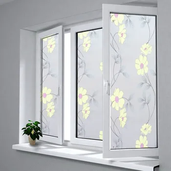 

Glass Sticker Translucent Non-transparent Anti-Privacy Window Film Waterproof Paper-cut for Window Decoration Bathroom Living Ro
