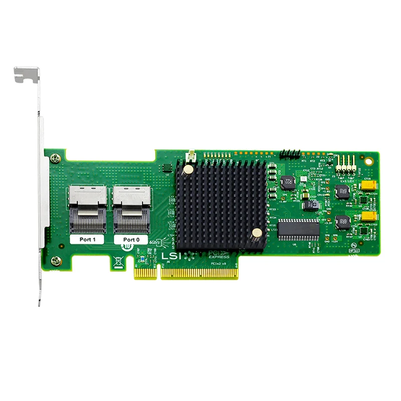 LSI 9240-8I LSI00200 sas/sata RAID0/1/10/5/6 контроллер карты PCIe2.0 X8 SFF8087* 2
