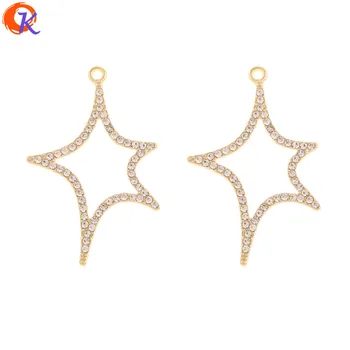 

Cordial Design 50Pcs 27*41MM Jewelry Accessories/DIY Making/Rhinestone Charms/Star Shape/Hand Made/Earring Findings/Pendant
