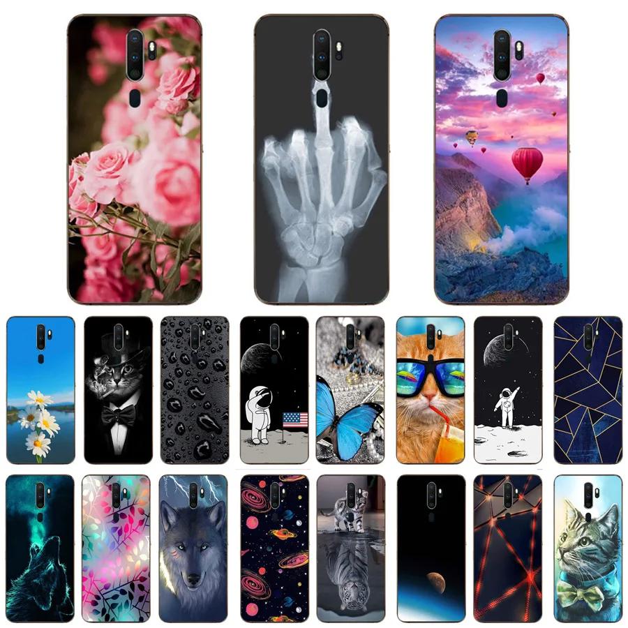 

For OPPO A5 2020 Case Luxury TPU Silicone Cases for OPPO A9 2020 Phone Back Cover Funda Coque
