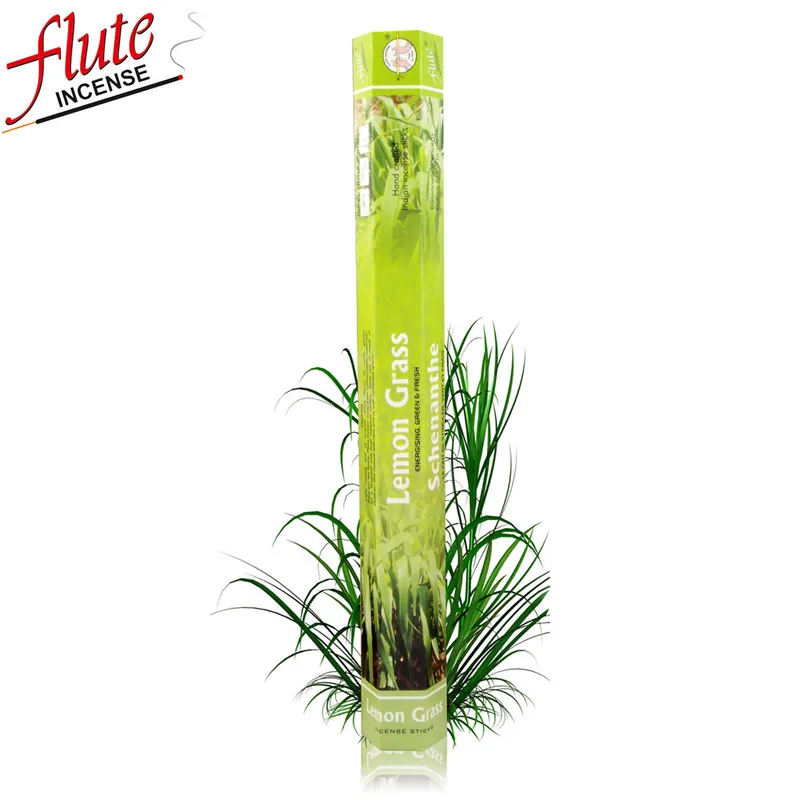 Lemon Grass Флейта 20 палочек/упаковка Герань аромат травяные ароматические палочки с сердечником ручной прокатки из индийского сжигания в офисе для ароматерапии - Аромат: Lemon Grass