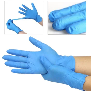 

100/20 Pcs Nitrile Glove Protective Disposable Latex Gloves Universal Cleaning Work Finger Gloves Latex Home Food Safety Work