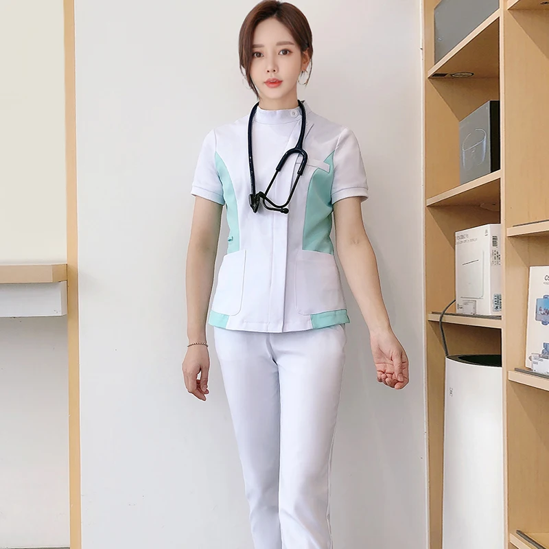 Uniformes médicos de manga corta para mujer, ropa de trabajo para la salud,  Tops, pantalones, enfermeros de Hospital - AliExpress Ropa de mujer