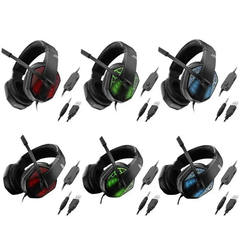 7100 Professional Gaming Headphones 3 5mm Wired Jack Stereo Headset For PUBG No Delay With Mic For Computer PS4 Earphone