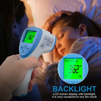 

Lcd Digital Non-Touch Thermometer Screen Backlight Baby Adult Infrared Forehead Thermometer Temperature Measurement Device
