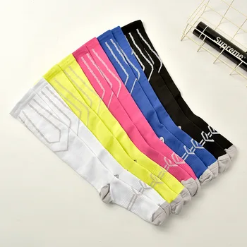 

Football Plain Long Socks Stockings Knee High Men Leg Compression Sports Socks