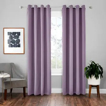 

Blackout Curtains Panels Grommet Thermal Insulated Solid Color Ring Top Room Darkening Window Drapes for Bedroom Home Decoration