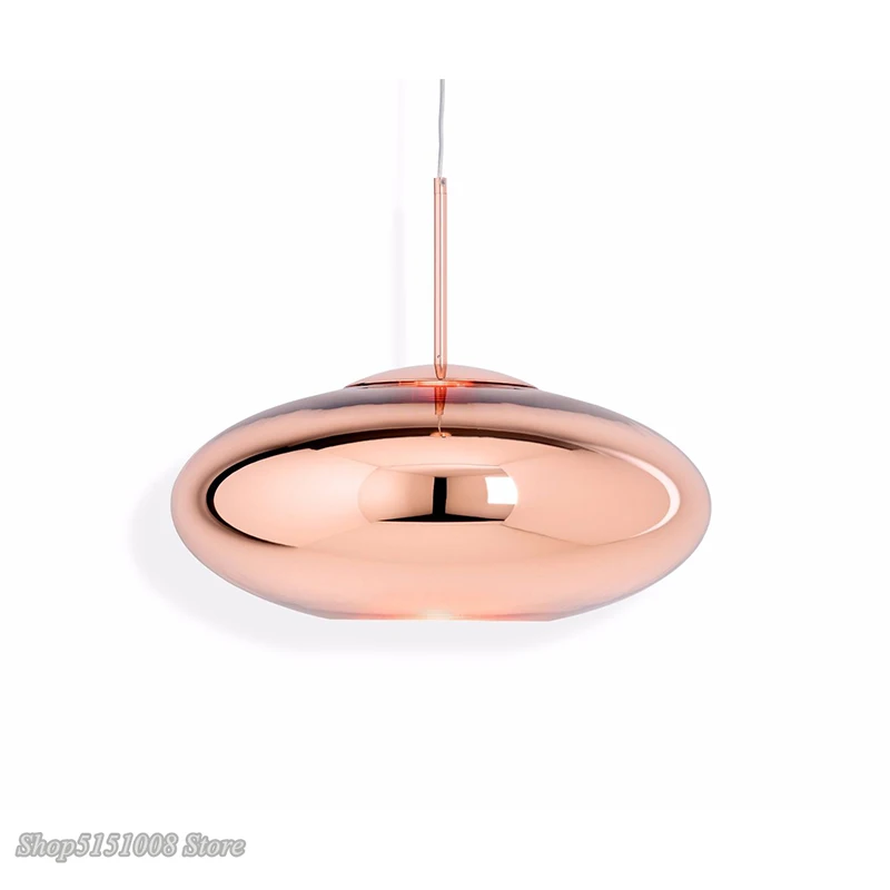 Стеклянный медный современный подвесной светильник s широкий зеркальный шар