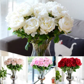 

Simulation DIY Emperor Peony Bouquet Artificial Silk Flowers Home Decor