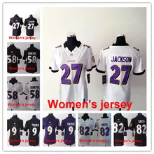 A+++ Для женщин женские сшитые Высокое качество Балтимор Дамы 9 Джастин Такер с вышитыми логотипами размеры s до XXL Джерси