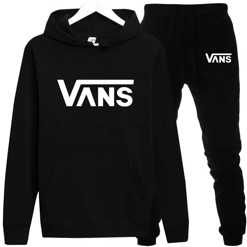 

Mens Suit Casual Sports Hoodie Sports Casual Pants Autumn Winter Warm Sportswear Men Women Boutique 2 Piece Set 2020 NEW VANS