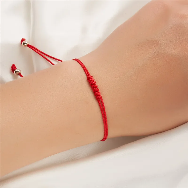 7 Knots Lucky Red String Bracelet for Protection lucky Amulet and Friendship Braid Rope Couple Jewelry charm bracelet