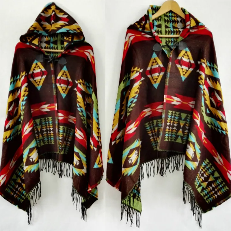 Этнический многофункциональный женский шарф племенные толстовки с бахромой