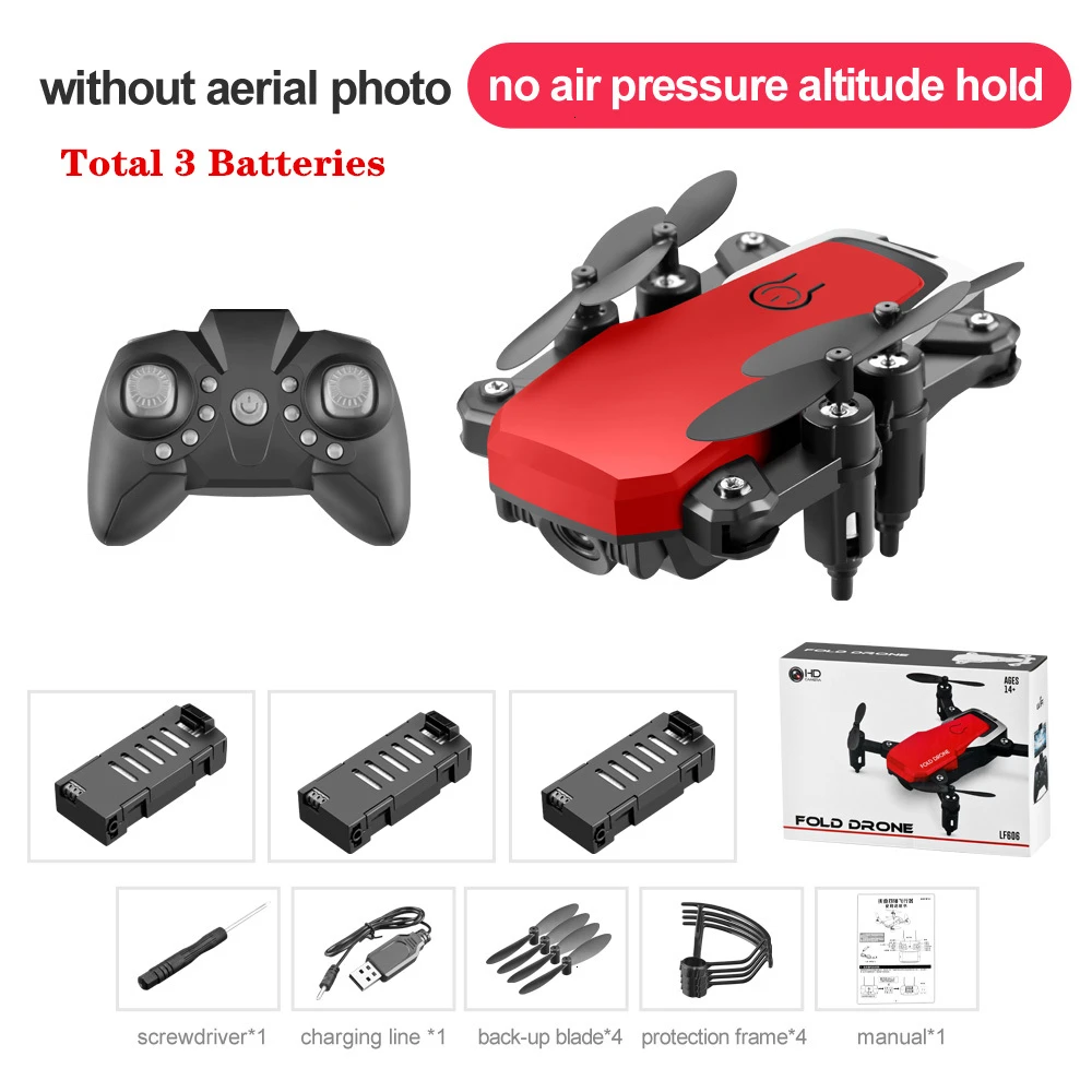 Радиоуправляемый вертолет LF606 мини-Дрон для видеосъемки Wifi FPV 4K HD камера удержание высоты RC Квадрокоптер лучшая игрушка для начинающих - Цвет: R3-Color Box-No