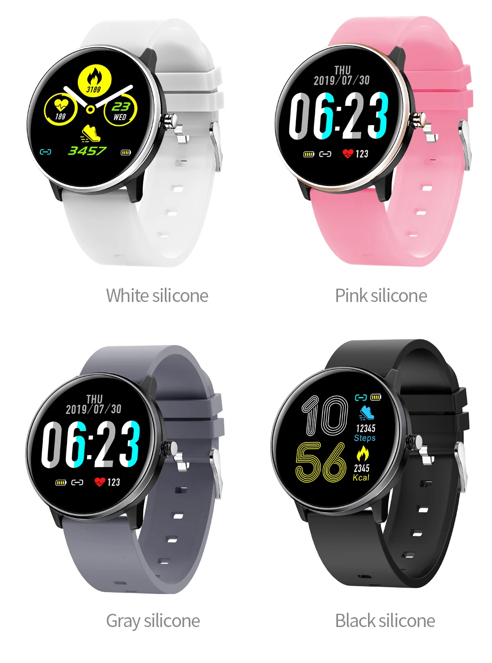 monitor freqüência cardíaca fitness rastreador smartwatch para ios android