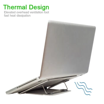 

Adjustable Height Notebook Support Holder Laptop Stand Tablet Desktop Bracket Cooling Stand for 11-17 Inch Laptops