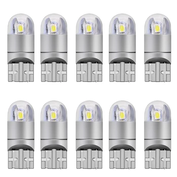 

10pcs T10 LED Car Light 2 SMD 3030 Marker Lamp W5W WY5W 192 501 2SMD Tail Side Bulb Wedge Parking Dome Light Canbus Auto Styling