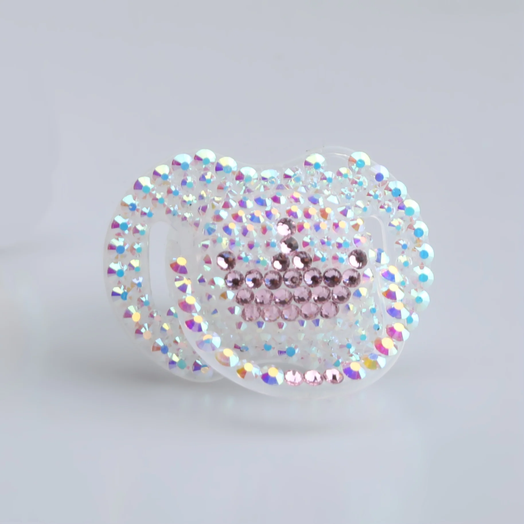 pink crown На заказ, блестящая детская розовая Соска с бриллиантами, пустышка, Прорезыватель для зубов, уход за цветами, для маленьких девочек, Chupetes Brillantes, пустышка, подарок на первый день рождения - Цвет: pink crown