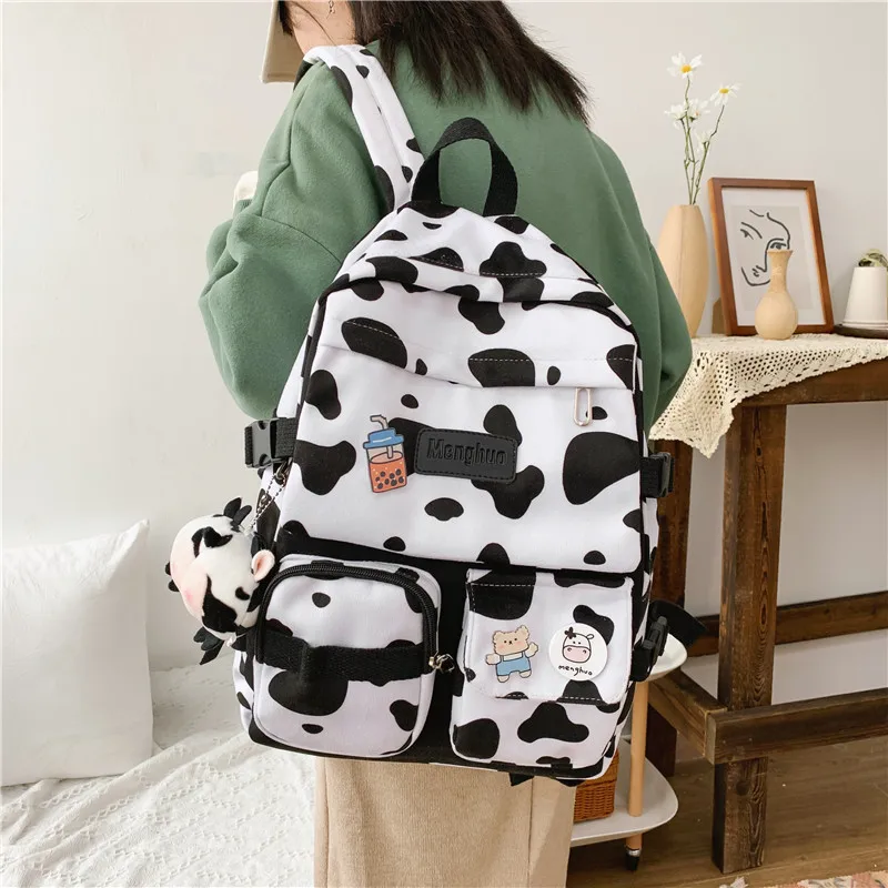 ontwerper astronaut Keel Cow print backpacks nylon rucksack girls school bag rugtas dames back bag  women bookbag rugzak vrouwen plecaki damskie mochila - AliExpress Luggage &  Bags