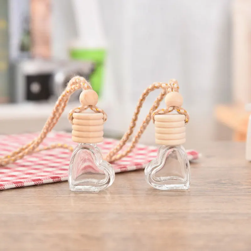 5ml Mini Heart Shape Essential Oils Diffuser Perfume Pendant Empty  Aromatherapy Perfume Glass Bottle Hanging 25pcs/lot Car - AliExpress