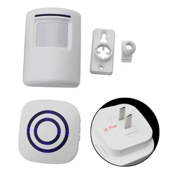 Wireless Infrared Motion Sensor Door Security Bell Alarm Chime EU/US Plug