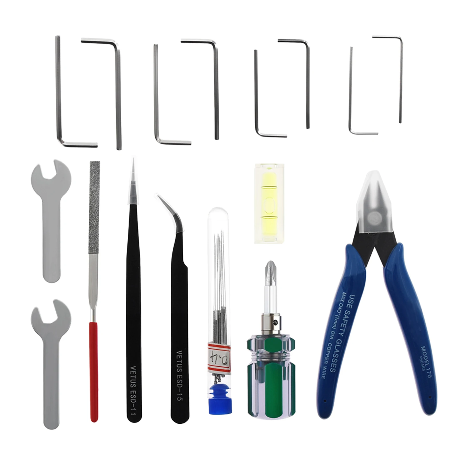 3D Printer Cleaning Tool Kit Accessories Remove Clean Finish Screwdriver Tweezers Allen Key Set