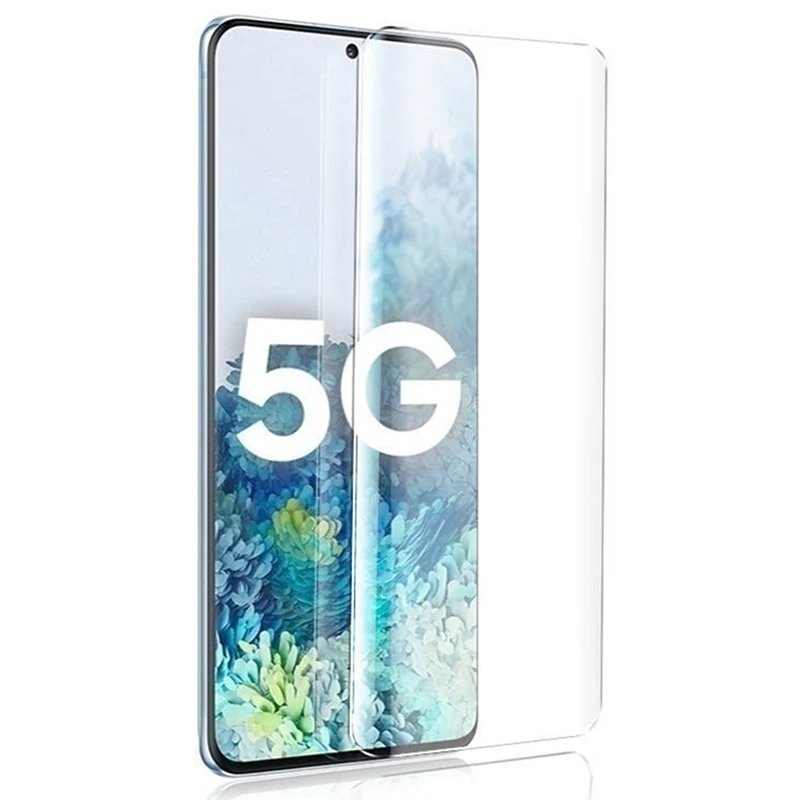 500 шт. полное покрытие 3D изогнутое закаленное стекло для Samsung Galaxy S21 Ultra S20 Plus S10 5G S9