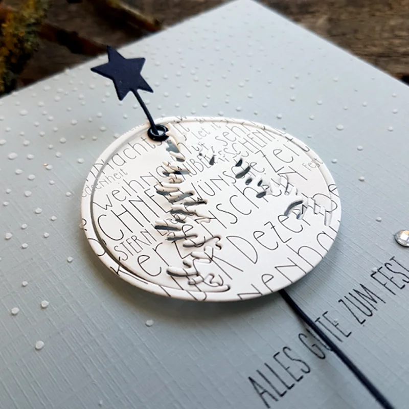 

Christmas Tree Ring Metal Cutting Dies Circle Cut Die Mold Scrapbook Embossing Paper Craft Knife Mould Blade Punch Stencils Dies