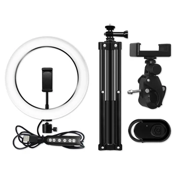 

10 Inch Photography Dimmable 6500K Ring Light with Rgb Makeup Led Fill Light Lamp for Live Video with Phone Holder