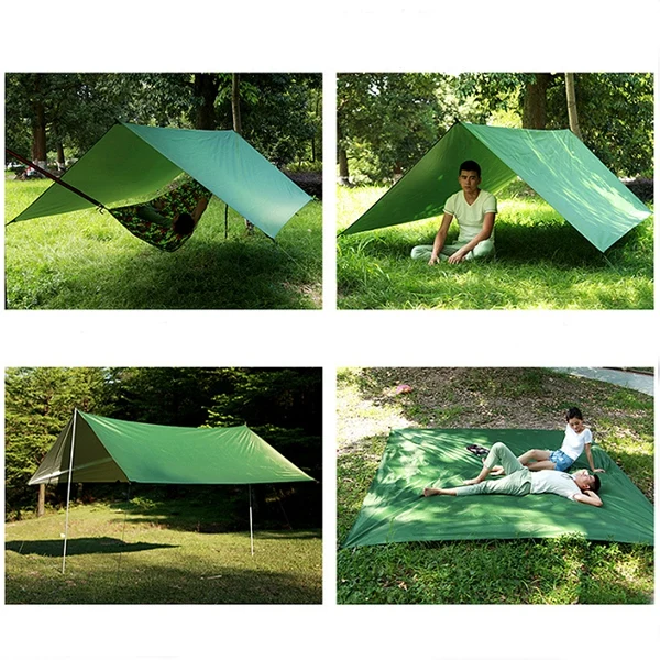 Portable Outdoor Camping Hammock With Mosquito Net Parachute Fabric Hammocks Beds Hanging Swing Sleeping Bed Tree Tent Army Gree