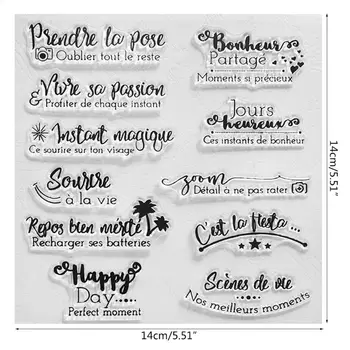 

2020 New Blessing Happy Day Silicone Clear Seal Stamp DIY Scrapbooking Embossing Photo