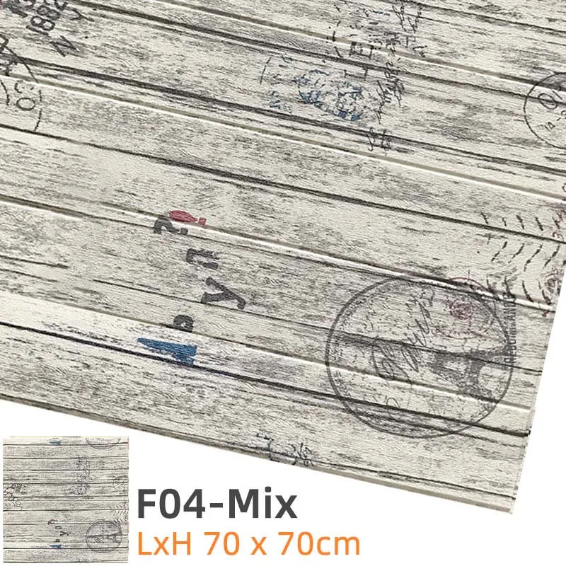 F04-Mix Kaguyahime 3D Обои DIY Наклейка под мрамор Водонепроницаемая наклейка s обои для стен детская комната 3D самоклеющиеся обои кирпич - Цвет: F04-Mix