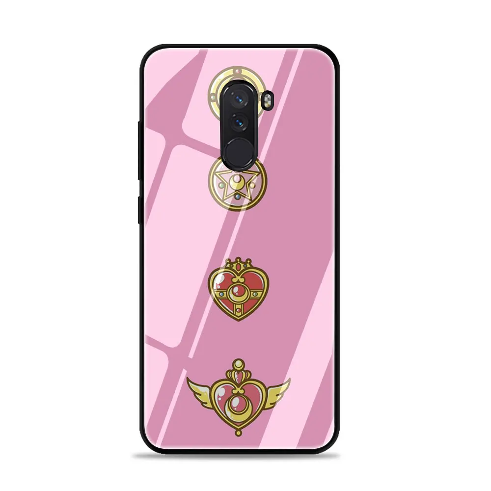 Чехол из закаленного стекла Sailor Moon для Xiaomi 8 Lite A1 A2 9 Redmi Note 5 6 7 Pro 6A 4X F1