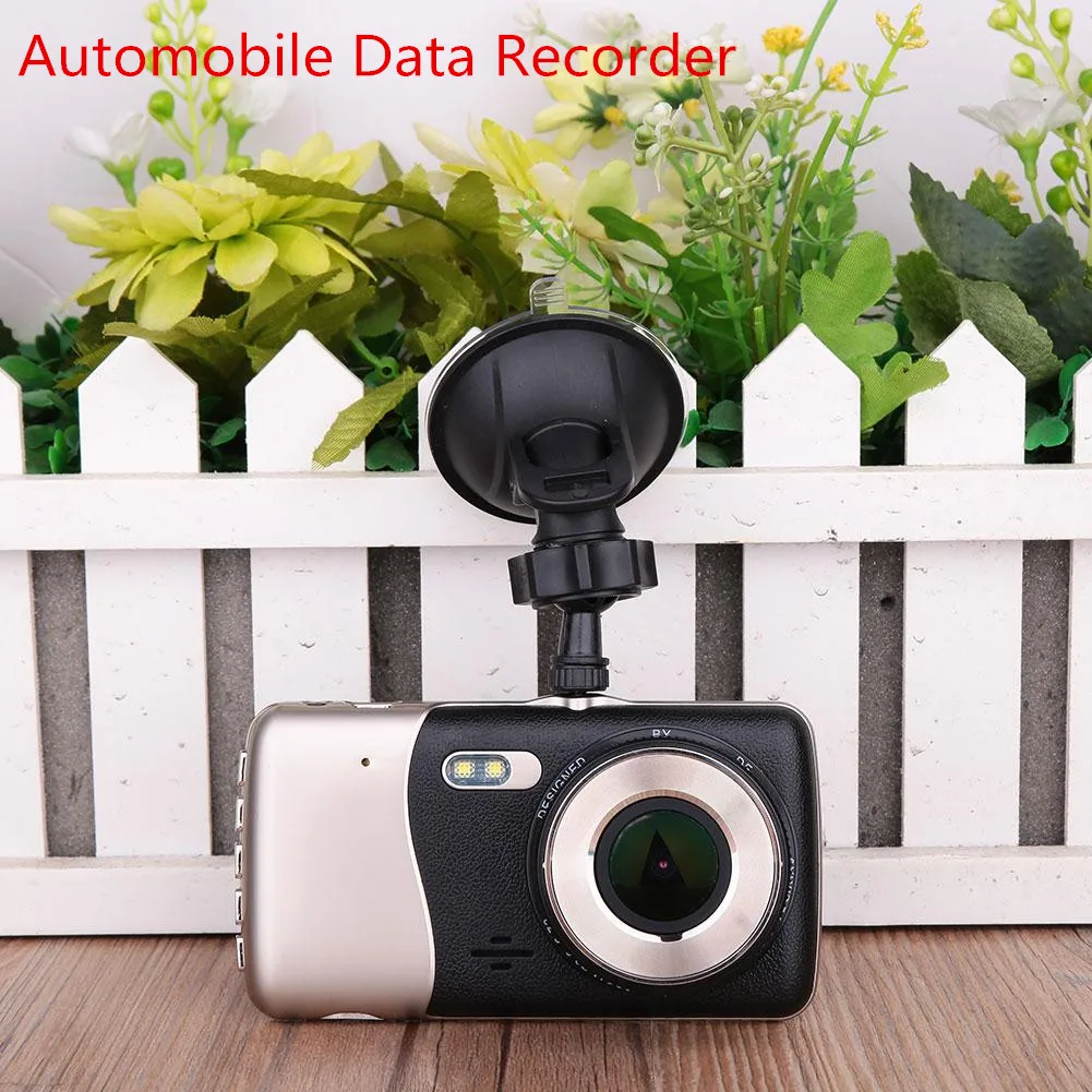 Vehemo 4.0" Inch 1080P Car DVR Dash Cam Driving Recorder Dual Silver+ Black Camera Lens Car Camera Recorder Vehicle Video