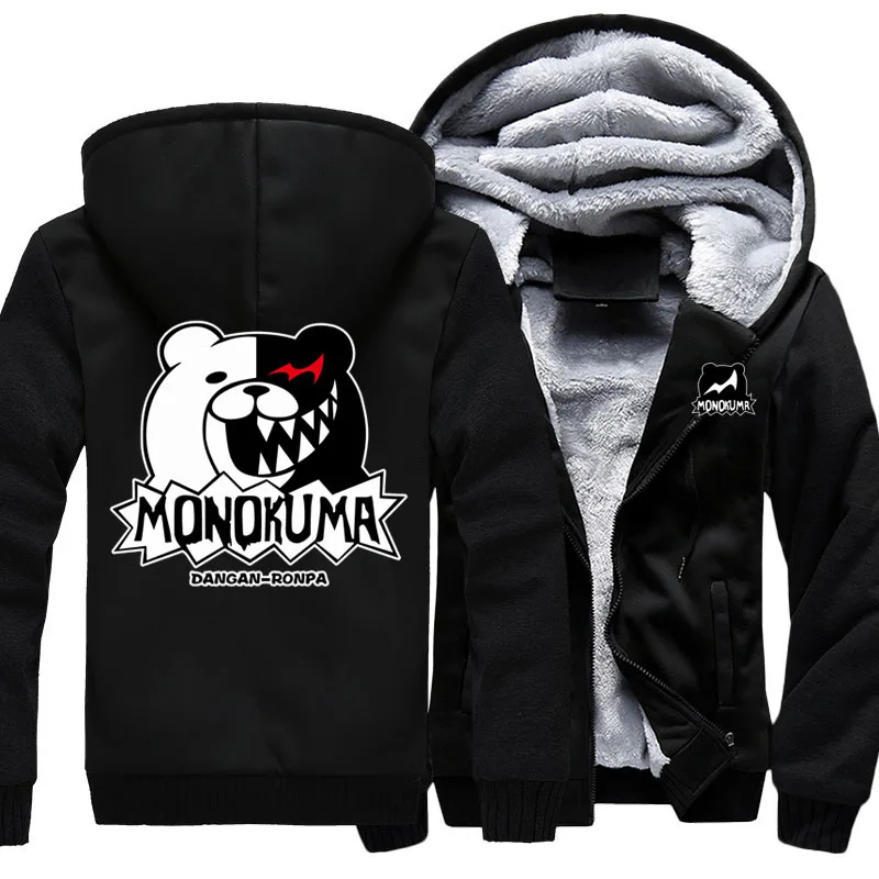 Уличная худи в стиле пэчворк японского аниме ganganronpa monokuma Для мужчин с капюшоном Slim Fit Повседневное Толстовка Для мужчин s толстовки с капюшоном и свитшоты свяжитесь с нами