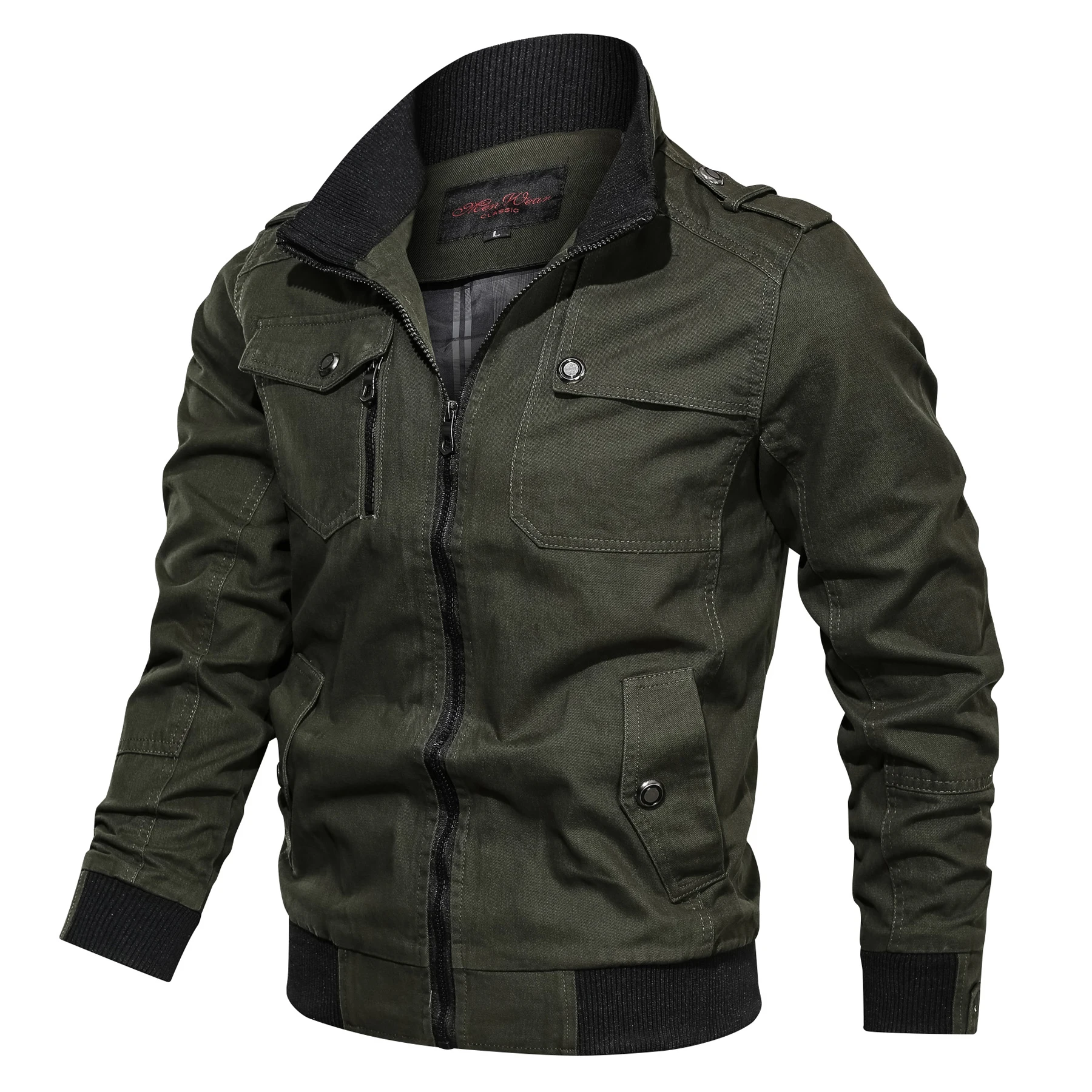 Günstige 2019 Military Jacken Männer Frühling Herbst Baumwolle Windjacke Pilot Mantel Armee herren Bomber Jacken Fracht Flug Jacken Männlichen Kleiden