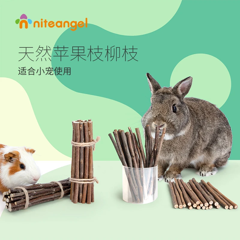 Guinea Pigs Parrots and Other Small Animals Hamsters Niteangel Apple Chew Sticks for Chinchilla Rabbits 