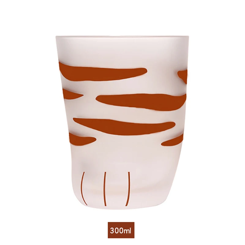 L Tiger BAYCHEER Милая кошка лапы тигровые лапы стеклянная кружка офисная кофейная кружка индивидуальная чашка для завтрака молочная фарфоровая чашка для детей парная чашка - Цвет: L Tiger