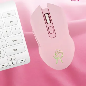 

Cute Pink Computer Mouse Gamer for Girl Mouse Wireless Colorful Backlit Gaming Mouse Optical Mouse Fashion Silent Mouse