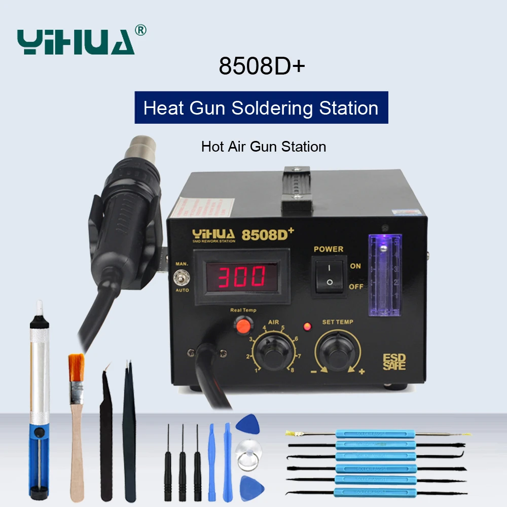 Tools Heat Guns LED Digital Display Heat Gun SMD Rework Station