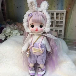 Poupée princesse articulée 16CM, Super mignonne, costume de mode, poupée corps, échelle 1/8, maquillage fait à la main, jouet cadeau pour filles, C1608 